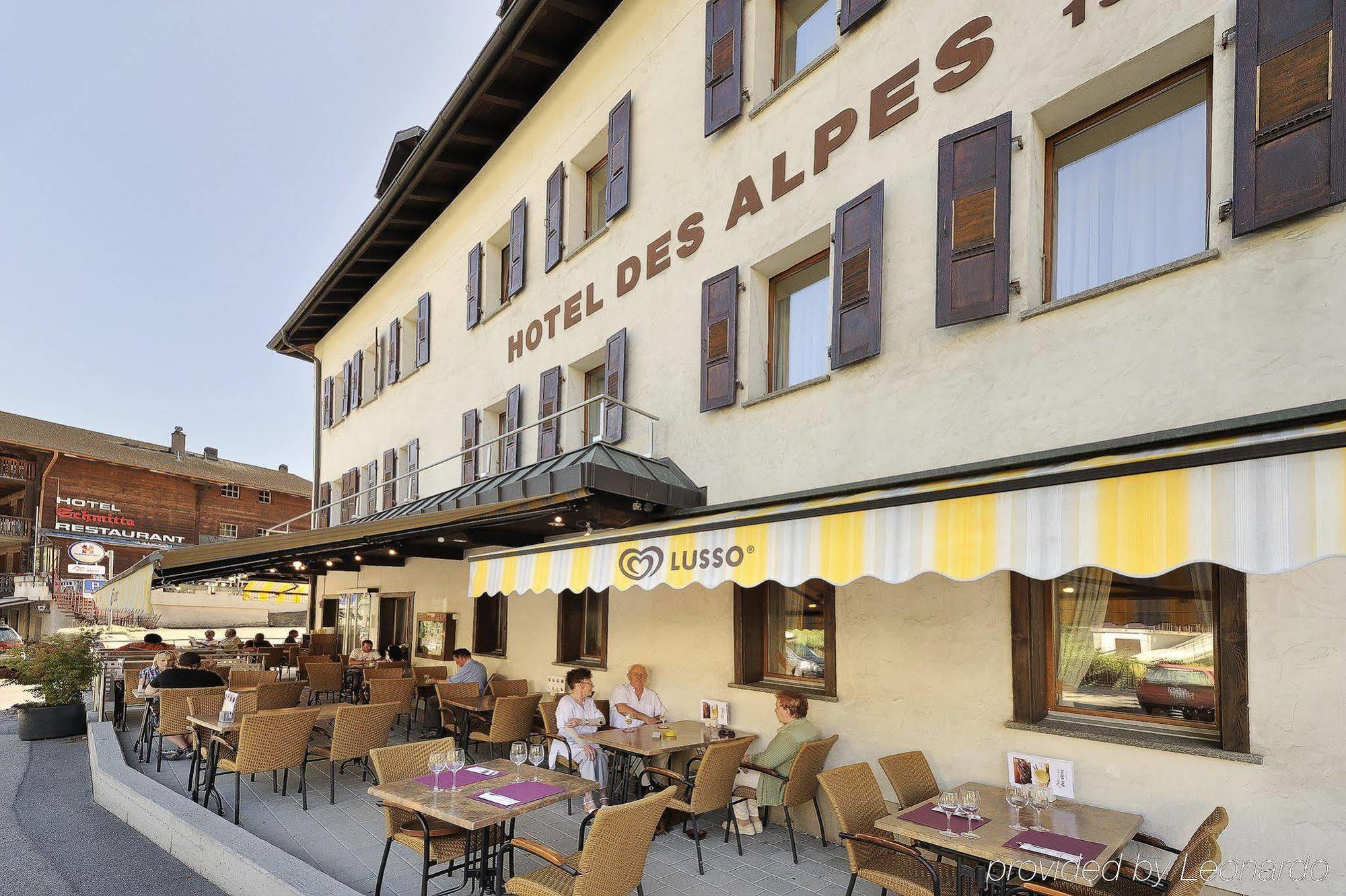 Boutique Und Bier Hotel Des Alpes Fiesch Exterior photo